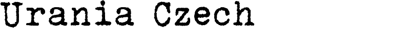 Urania Czech Font