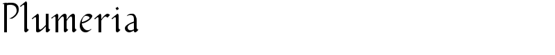 Plumeria Font