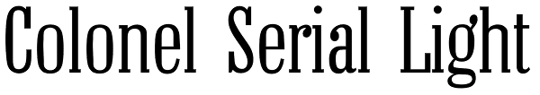 Colonel Serial Light Font