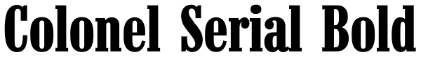 Colonel Serial Bold Font