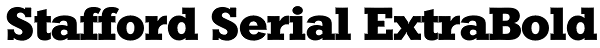 Stafford Serial ExtraBold Font