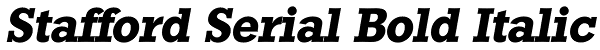 Stafford Serial Bold Italic Font