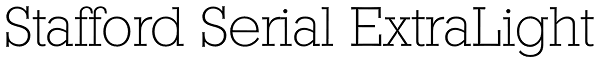 Stafford Serial ExtraLight Font