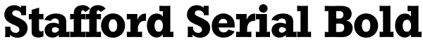 Stafford Serial Bold Font