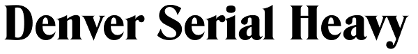 Denver Serial Heavy Font