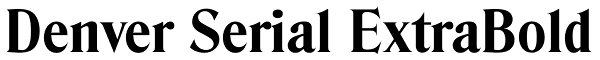 Denver Serial ExtraBold Font