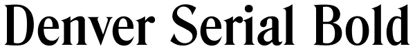 Denver Serial Bold Font