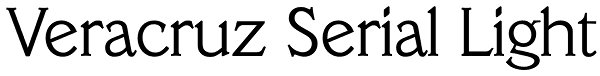 Veracruz Serial Light Font