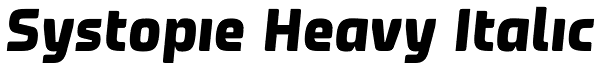 Systopie Heavy Italic Font