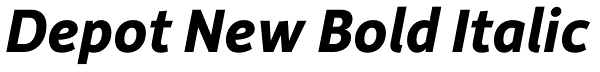Depot New Bold Italic Font
