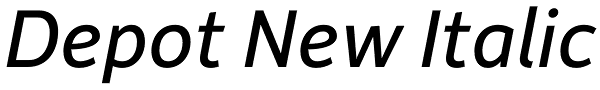 Depot New Italic Font