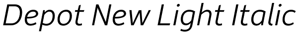Depot New Light Italic Font