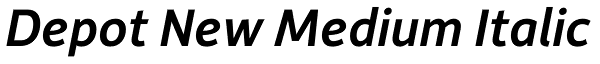 Depot New Medium Italic Font