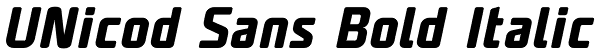 UNicod Sans Bold Italic Font
