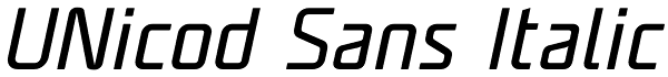 UNicod Sans Italic Font