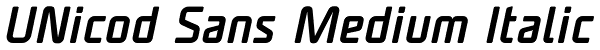 UNicod Sans Medium Italic Font
