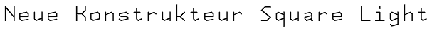 Neue Konstrukteur Square Light Font