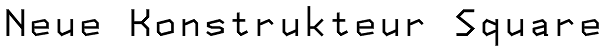 Neue Konstrukteur Square Font