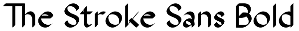 The Stroke Sans Bold Font