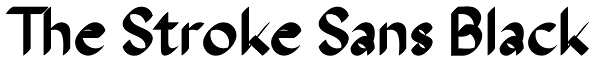 The Stroke Sans Black Font