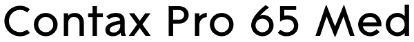 Contax Pro 65 Med Font