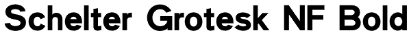 Schelter Grotesk NF Bold Font