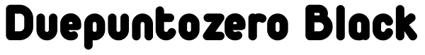 Duepuntozero Black Font