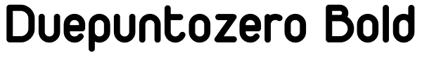 Duepuntozero Bold Font