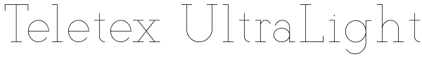 Teletex UltraLight Font
