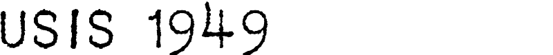 USIS 1949 Font