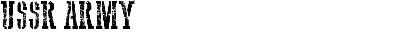 USSR Army Font