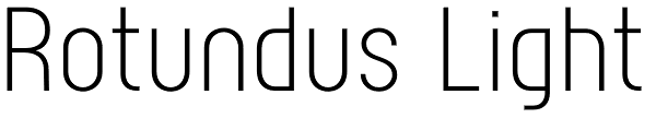 Rotundus Light Font