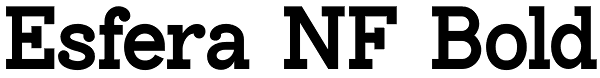 Esfera NF Bold Font