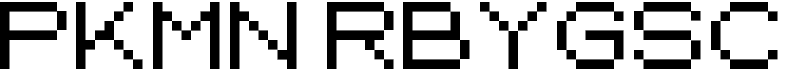 PKMN RBYGSC Font