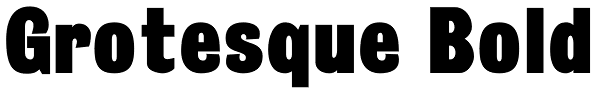 Grotesque Bold Font