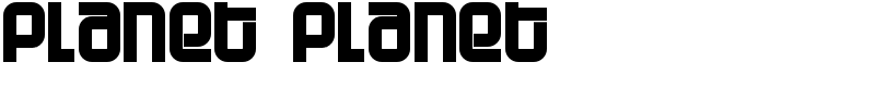 Planet Planet Font