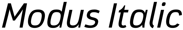 Modus Italic Font