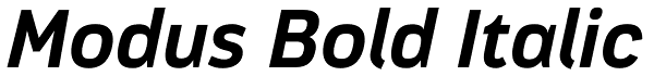 Modus Bold Italic Font