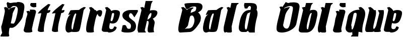 Pittoresk Bold Oblique Font