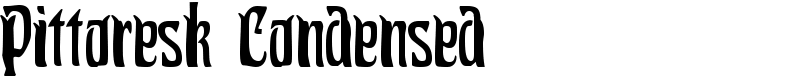 Pittoresk Condensed Font