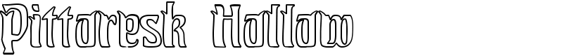 Pittoresk Hollow Font