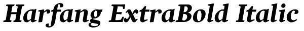 Harfang ExtraBold Italic Font