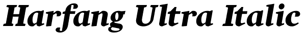 Harfang Ultra Italic Font