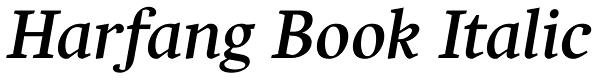 Harfang Book Italic Font