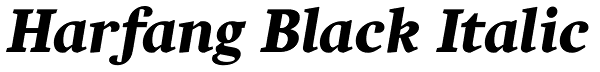 Harfang Black Italic Font