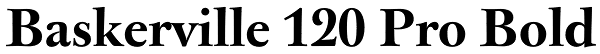 Baskerville 120 Pro Bold Font