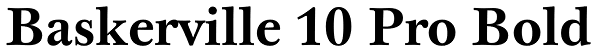 Baskerville 10 Pro Bold Font