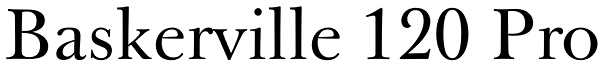 Baskerville 120 Pro Font