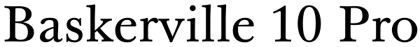 Baskerville 10 Pro Font