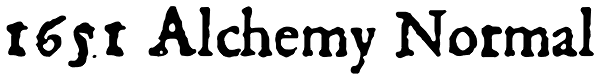 1651 Alchemy Normal Font
